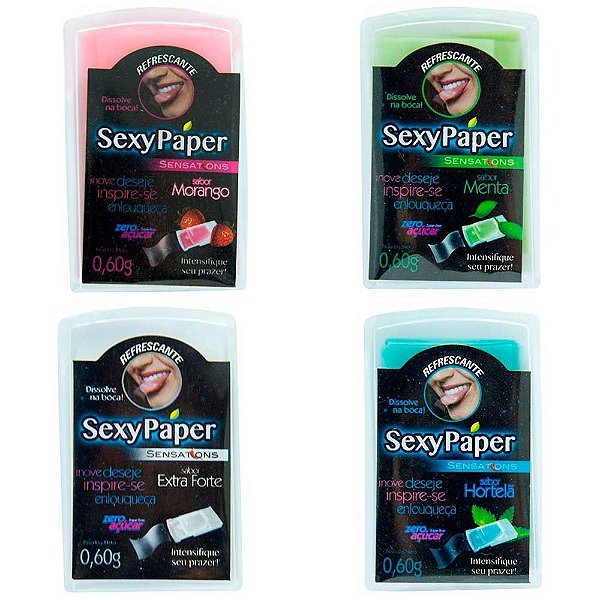 Sexy Paper Sensations - 4 Blisters - 20 Lâminas Cada