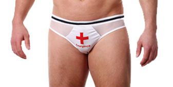 Cueca Sensual Masculina - Emergência  - Cruz Vermelha