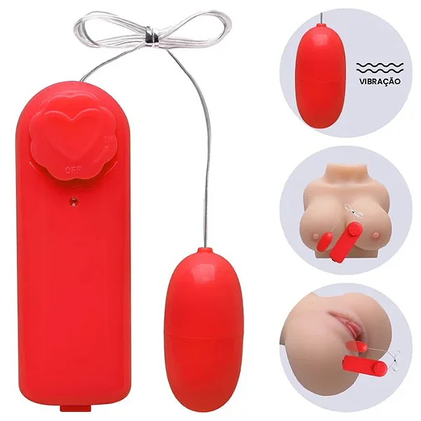 Cápsula Multivelocidade - Vibrador Feminino - Controle Remoto - Multivelocidade - Vermelho