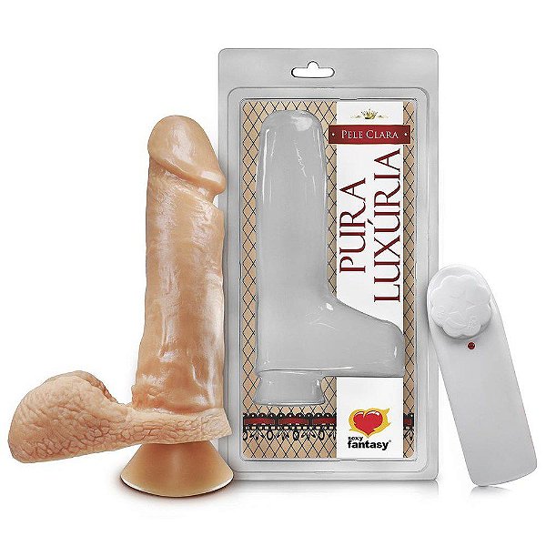 Pênis com Veias - Escroto e Vibrador  17 x 4,5 cm