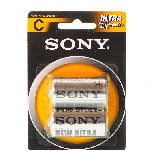 Pilhas Zinco Carvão Formato C para Vibradores - Sony