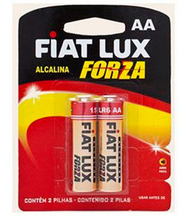 Pilha AA Alcalina - Embalagem com 02 Unidades - Fiat Lux
