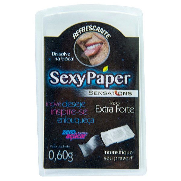 Sexy Paper Lâminas Refrescantes Extra Forte Zero Açúcar 20 Un. (sexo oral)