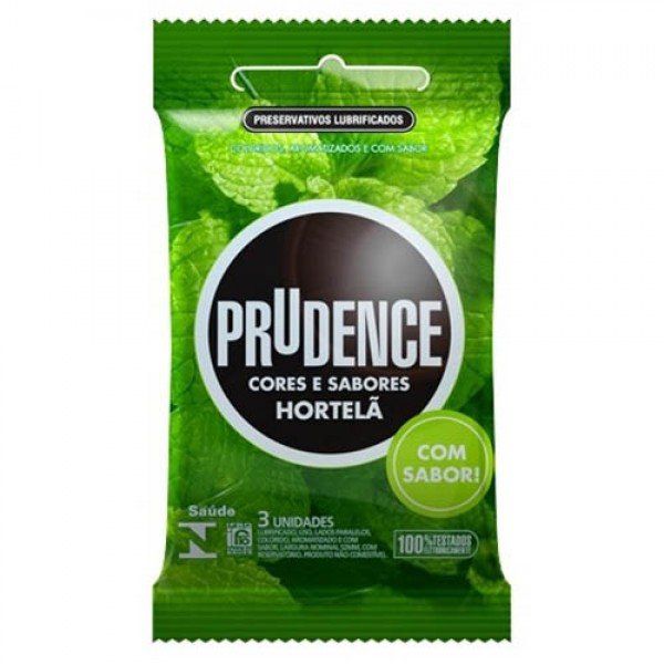 Preservativo Prudence Menta / Hortelã - 3 Unidades