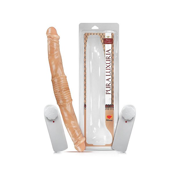 Pênis Vibrador Duplo 43,7 x 5,0 cm com 2 Controles