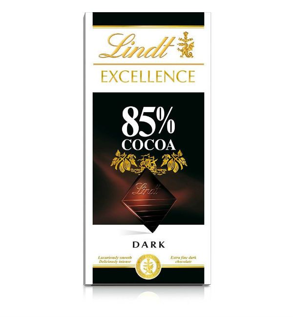 Chocolate Suíço Amargo Lindt Excellence - 85% Cacau Dark - 100g