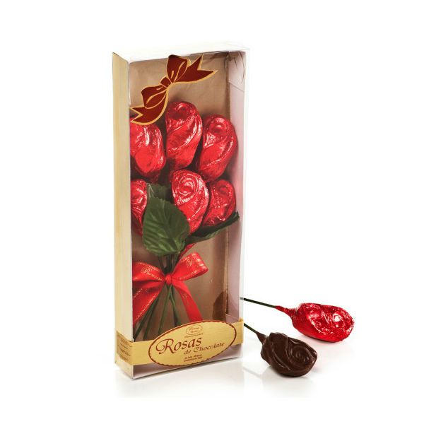Buque de Rosas - Chocolate Belga Callebaut - 6 Rosas