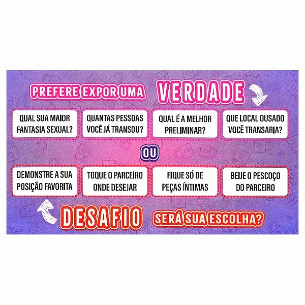 Jogo Adulto para Casal com Desafios | Exponha Uma Verdade ou Pague o Desafio Sexual | Raspadinha Verdade ou Desafio | Embalagem 01 Unidade