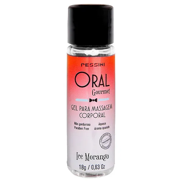 Gel Gelado Gourmet Sabor Morango para Usar na Transa - Ideal para Chupar Pênis, Seios e Vagina - Sem Contra Indicação - Destinado para +18 Anos