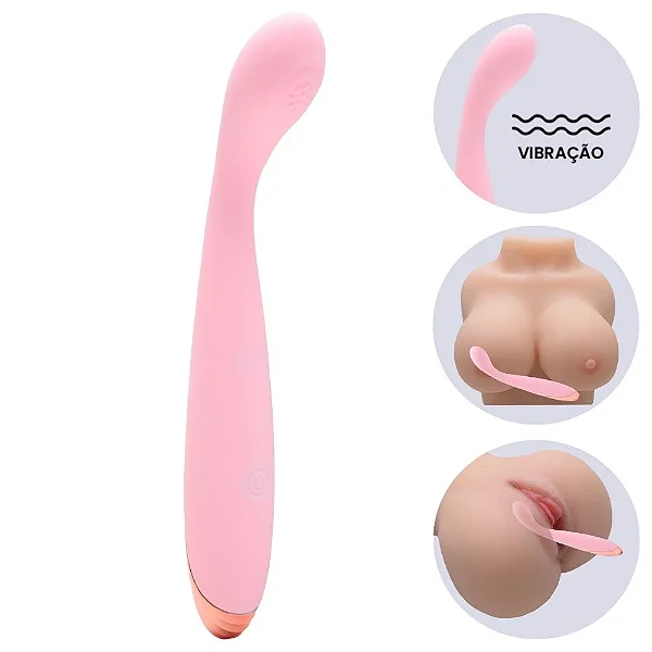 Vibrador Feminino Ponto G - Usb Finger Lilo - 10 Modos de Vibro - Material Premium: Silicone Macio - Recarregável Via Usb