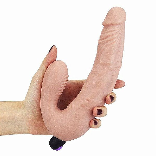 Dildo com Vibrador - Strapless - Recarregável - Ideal para Lésbicas - Ou Pegging (Inversão)