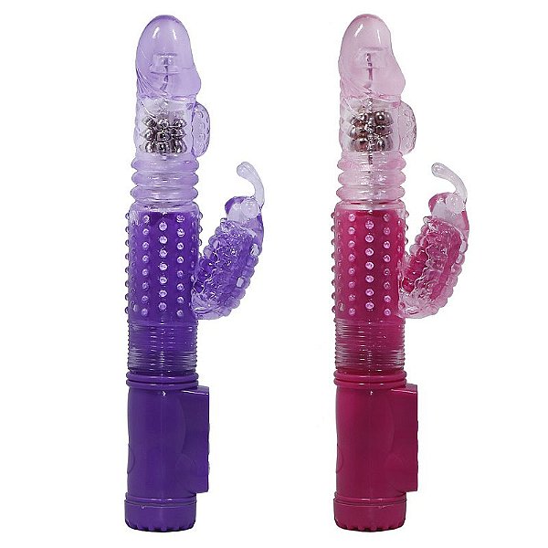 Vibrador Feminino - Jack Rabbit - Movimento Vai e Vem - 36 Níveis Vibrações - 08 Velocidades - 360° Rotação