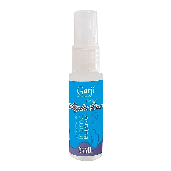 Desodorante Íntimo Beijável - Pode Ser Usado na Vagina ou Calcinha - Fragrância: Algodão Doce - 25ml - Garji