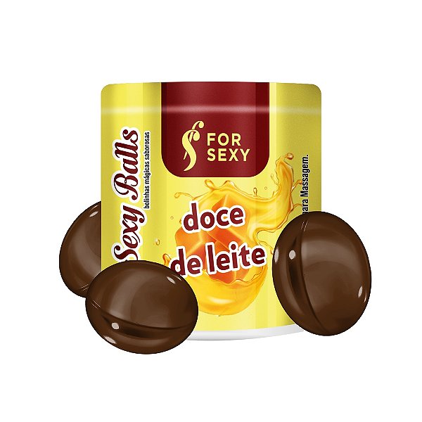 Bolinha Mágica Sexy Ball Sabor Doce de Leite (3un) - Beijável e Lubrificante
