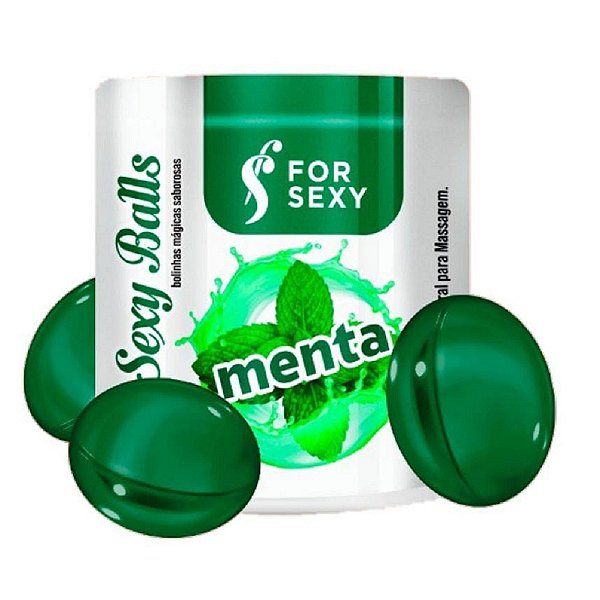 Bolinha Mágica Sexy Ball Sabor Menta (3un) - Refrescante 🌬️ Beijável e Lubrificante