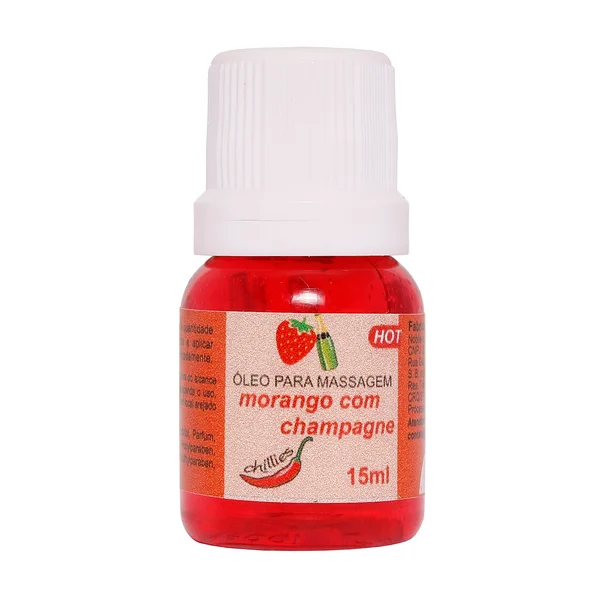 Óleo Beijável Hot Aromático (S*xo Oral) Sabor Morango Com Champagne (aquecedor) 15Ml Chillies - Rio Preto e Ribeirão