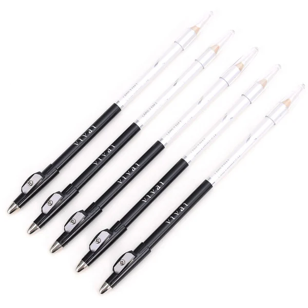 Lápis Duas Pontas Branco e Preto - Com Apontador Vivai - Maquiagem: Rio Preto /Ribeirão Preto