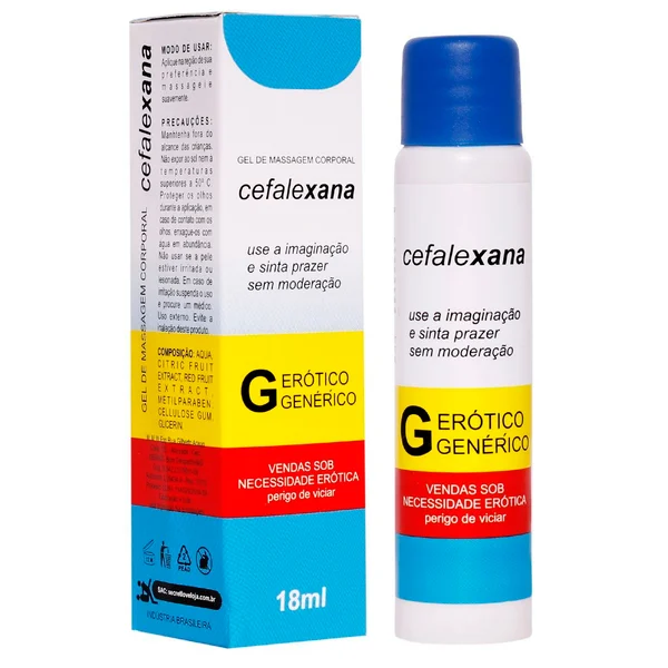 Cefalexana Gel Beijável Esquenta & Esfria (Sex* Oral) - Farmacinha Do Prazer - Secret Love 18Ml - Rio Preto & Ribeirão