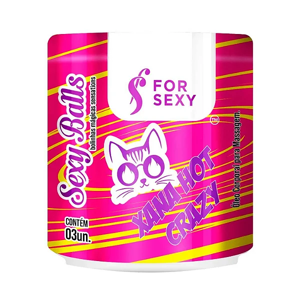 Bolinha Xana Hot Crazy ForSexy - Efeito Vibra, Esfria e Esquenta 03 Un. | SexShop com Entrega 40 min em Rio Preto