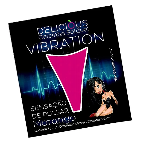 Calcinha Comestível Delicius Vibration com Jambu – Morango ou Chocolate