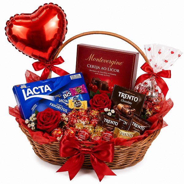 🍫 Cesta Chocolate & Amor – Presente Romântico