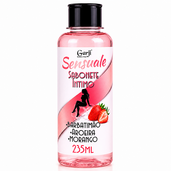 Sabonete Íntimo Sensuale Garji Barbatimão e Aroeira Aroma Morango 235ml