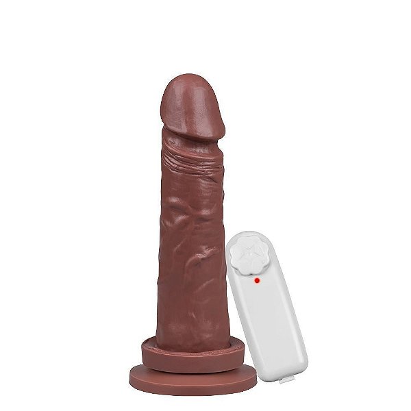 Pênis Realístico Macio 17,2 x 4,0 cm Vibrador Cor: Marrom