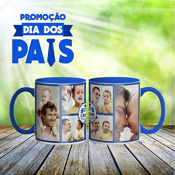 Caneca com fotos dia dos pais - canecasmania.com.br