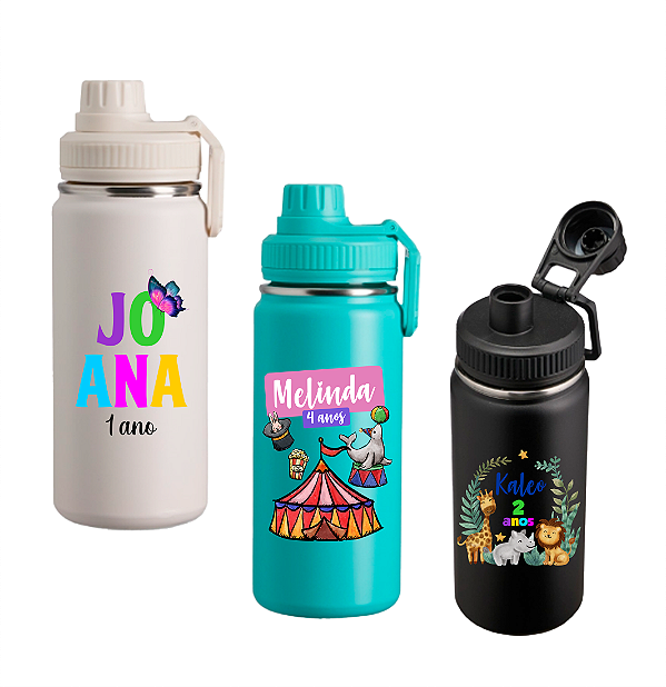 10 Garrafas Térmicas Inox 550ml