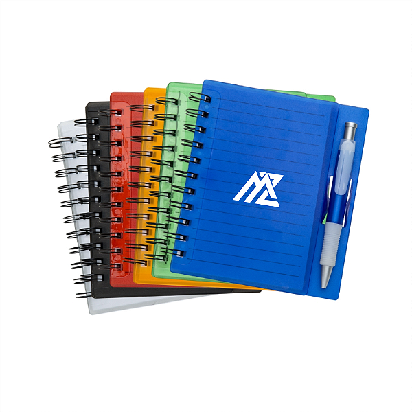 Caderno Plástico com Caneta