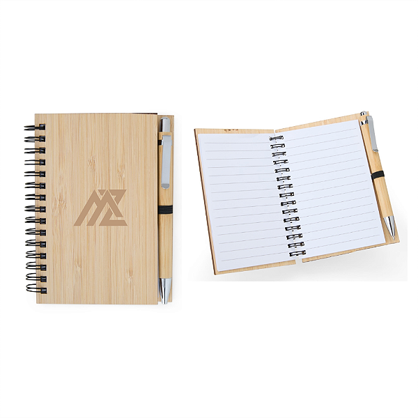 Caderno de Bambu com Caneta