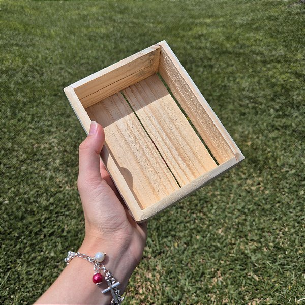 Mini Caixa de Madeira Pinus  PP 12x15x6 cm