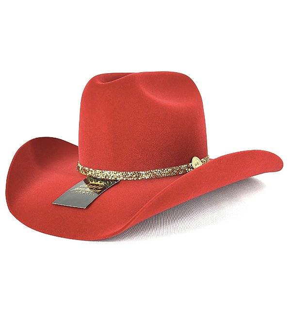 CHAPÉU COUNTRY BANDINHA STRASS E CASCALHOS DOURADOS