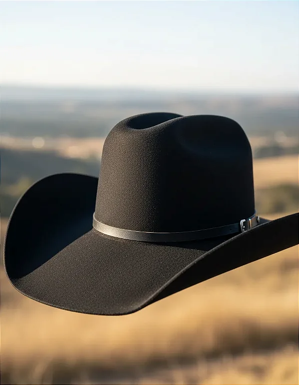CHAPÉU COUNTRY MONTANA BANDINHA TRADICIONAL FIVELA DOURADA PREMIUM