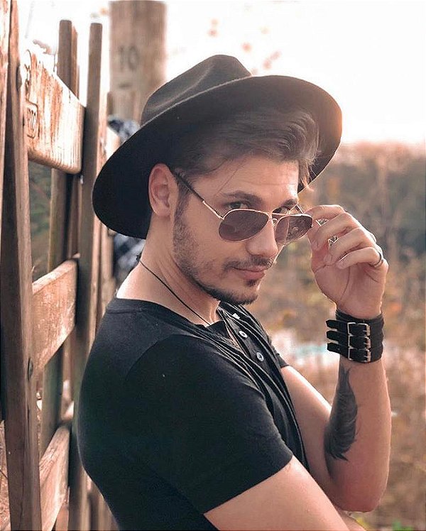 Chapéu fedora Preto Faixa de Couro Skin Top | Compre com especialistas -  Chapéu Premium | Top Hats!