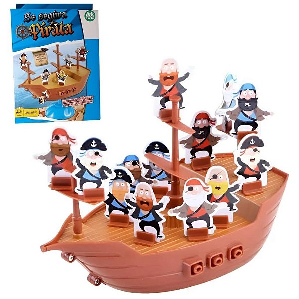 Jogo Se Segura Pirata Brinquedo Equilíbrio Barco 38pçs