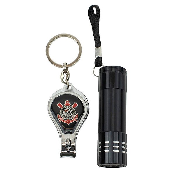 Jogo De Lanterna Com Chaveiro Cortador De Unha - Corinthians