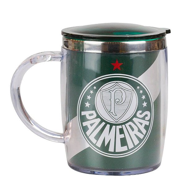 Caneca Térmica Com Tampa 450ml - Palmeiras