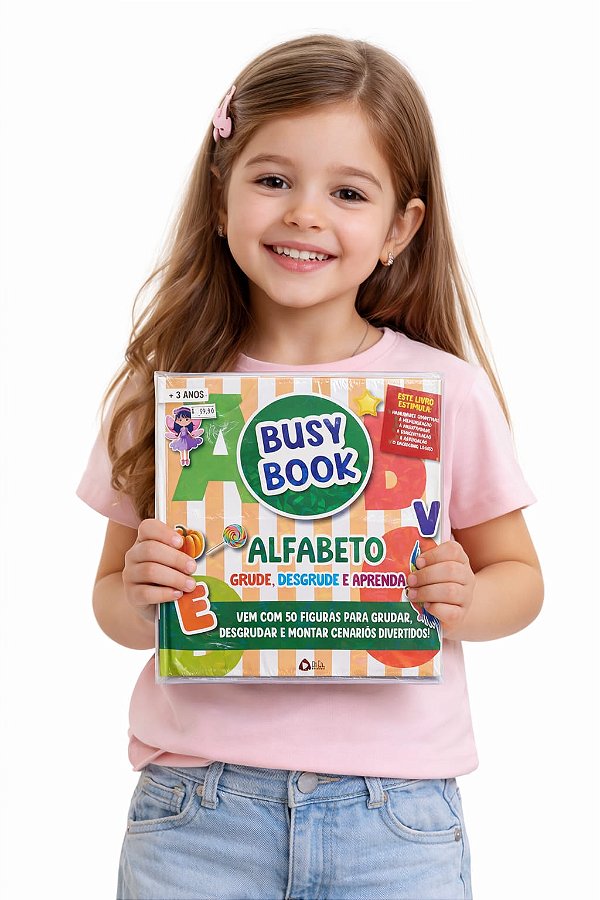 Busy Book Alfabeto Grude, Desgrude e Aprenda Capa dura