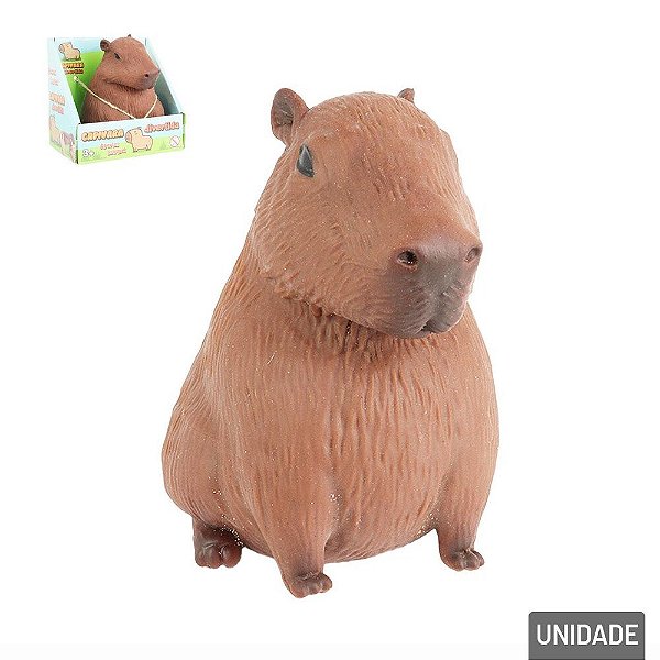 Capivara Anti Stress Estica Divertido 13cm Color