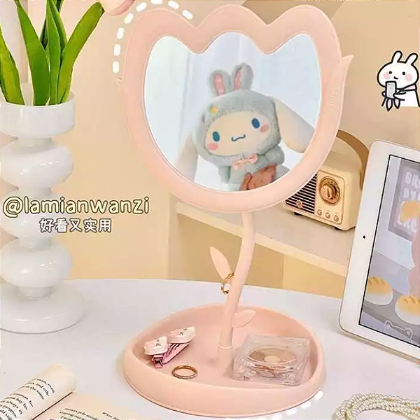 Espelho de mesa Tulipa Rosa