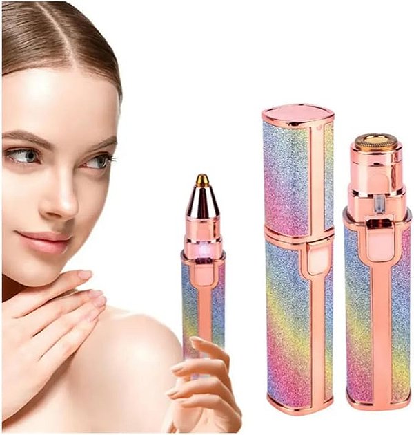 Depilador Facial Batom 2 em 1 Recarregável USB