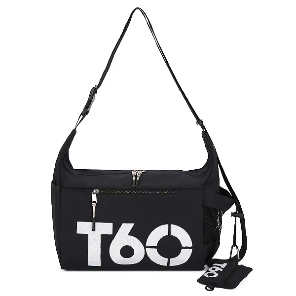 Bolsa de Ombro Com Bolsinha Marca T60 Original De Lona Grande