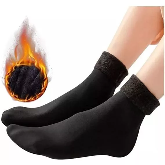 Meia Térmica Frio Inverno Forrada Grossa Masculina Feminina Meias Quente