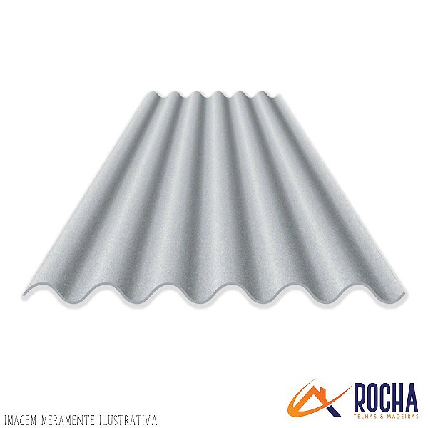 Telha Ondulada Fibrocimento  213 cm x 110 cm x 5 mm