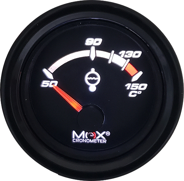 Temperatura Motor 150ºC 12volts ø52mm Preto | Extreme MaxCronometer