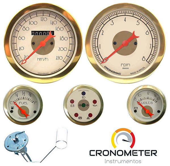 KIT 5 Instrumentos ø100mm/52mm Hot Gold | Cronomac