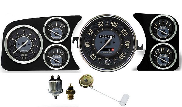 Painel Fusca 160km/h Cronomac Completo com Sensor e Boia de Braço - Bege