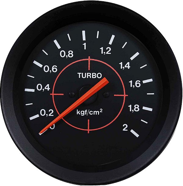 Manômetro Turbo F1000 2KGF/CM² ø100mm Street/Preto| Cronomac