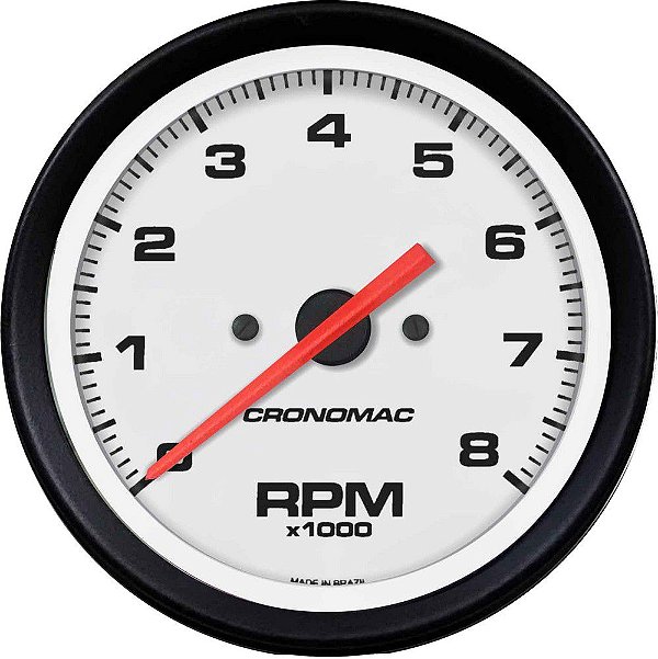 Contagiro 8000RPM ø100mm Gasolina Ajuste Street/Branco| Cronomac